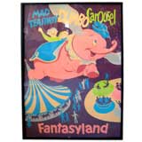 Vintage Disneyland Dumbo Attraction Poster