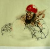 Motorcycle Racer Litho by Georges Hamel Motorcycle Racer Litho by Georges Hamel