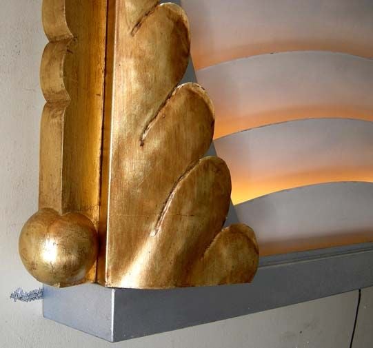Painted Art Deco Theater Wall Lamps