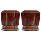 Pair of Art Deco Inlaid Night Stands