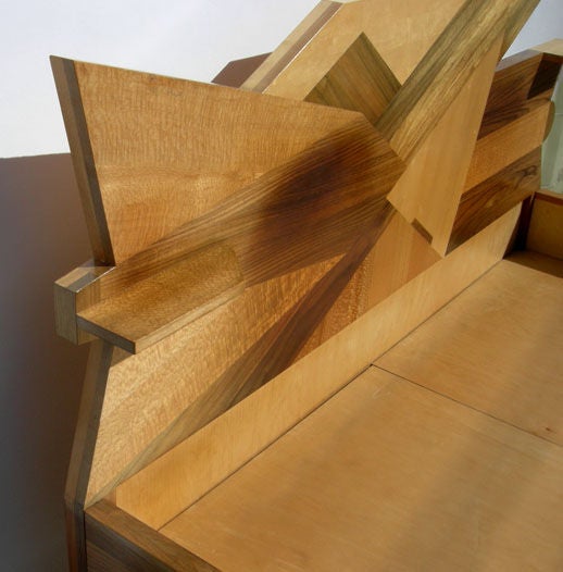 20th Century Sculpted Multi Wood Bed by Robert Wilhite