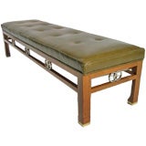 Michael Taylor Leather Bench for Barker