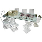 Lucite Roulette and Dining Suite