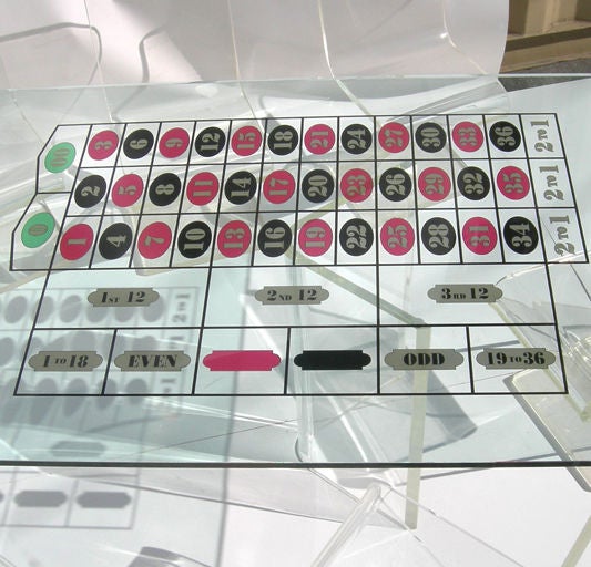 American Lucite Roulette and Dining Suite