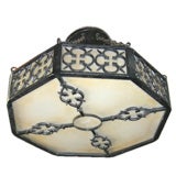 Vintage Spanish Hotel Ceiling Lamp - Two Available