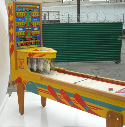 Mid-20th Century Arcade Shuffle Bowling Game