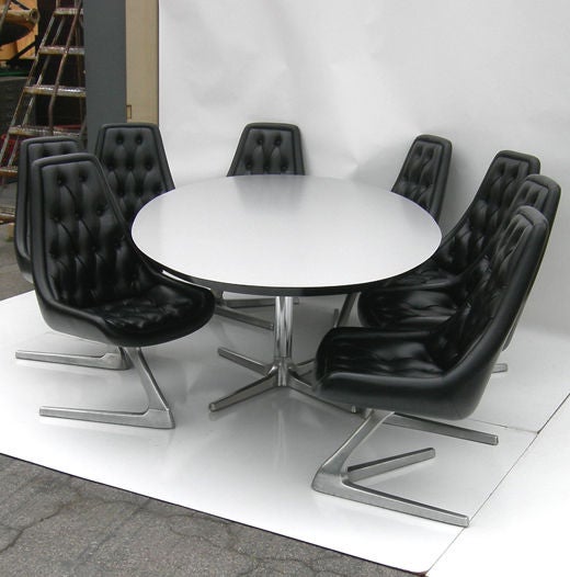 This forward leaning design was created by Chromcraft Inc. in the 1960's, and adopted by the producers of the TV show 