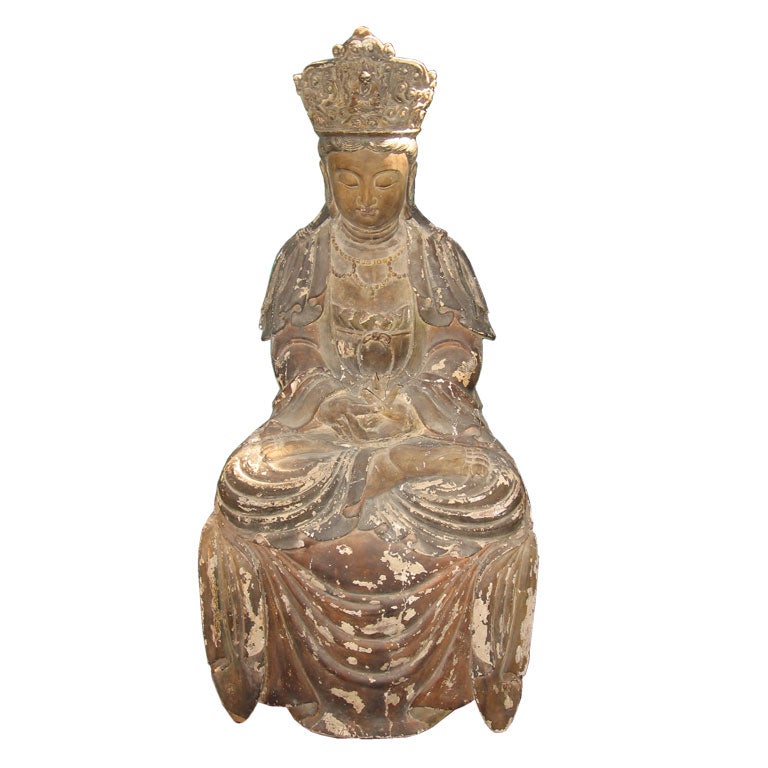 Wooden Quan Yin Statue