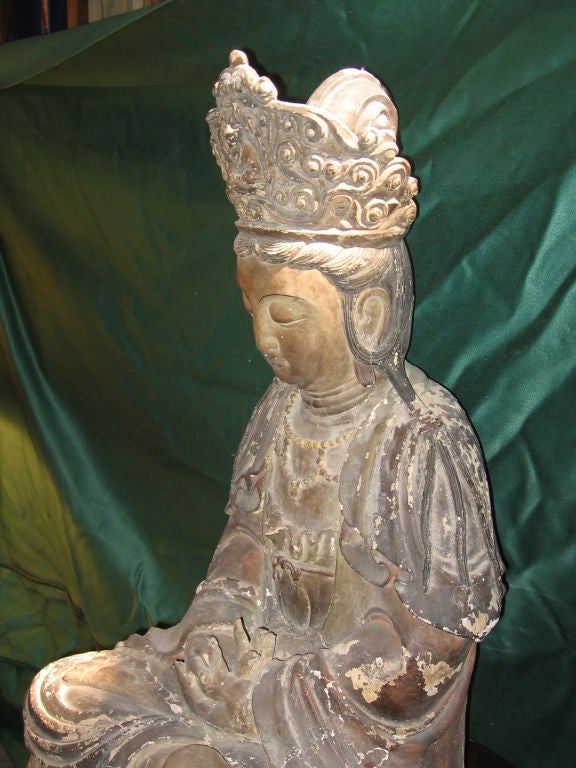 Chinese Wooden Quan Yin Statue