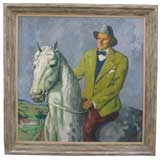 Vintage A 20th Century American Equestrian Portrait, by Jean de Botton