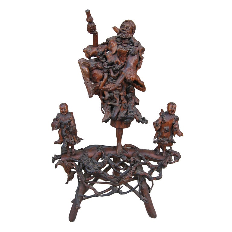 19th Century Japanese Root Sculpture For Sale