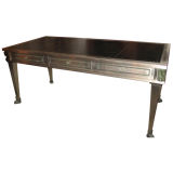 Polished Steel & Bronze Desk
