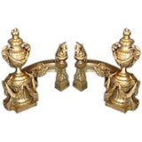 Pair of French Dor
e Bronze Chenets