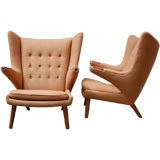 Pair of “Papa Bear” Easy Chairs by Hans Wegner