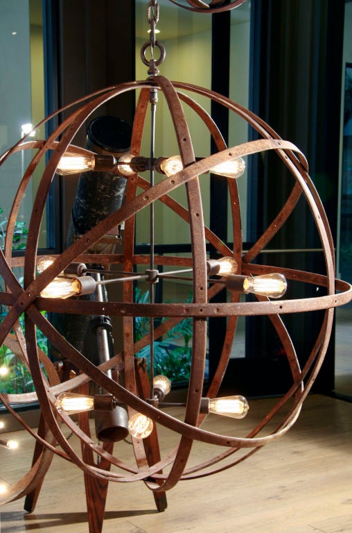Sphere in Sphere Industrial Chandelier 6
