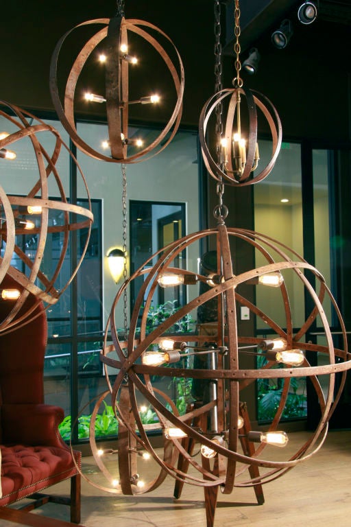 Sphere in Sphere Industrial Chandelier 5