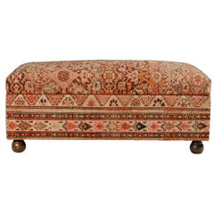 Killim Style Upholstered  Ottoman