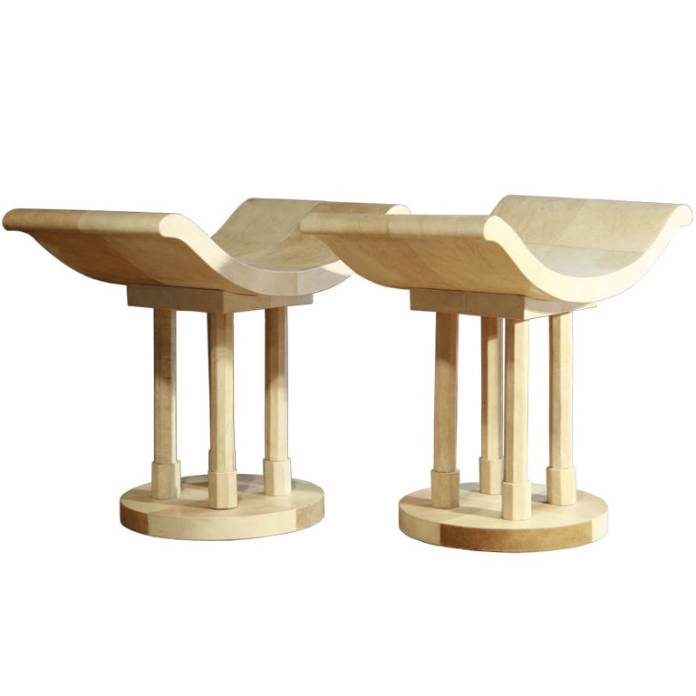 Parchment Covered Palladial Stools
