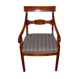 Circa 1835 Biedermeier Birch Arm Chair