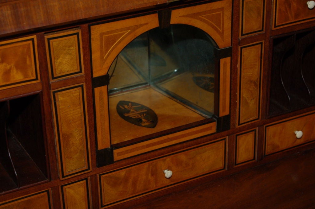 Neoclassical Of the Period Biedermeier Mahogany Veneered Pyramid Bibliotheque Desk