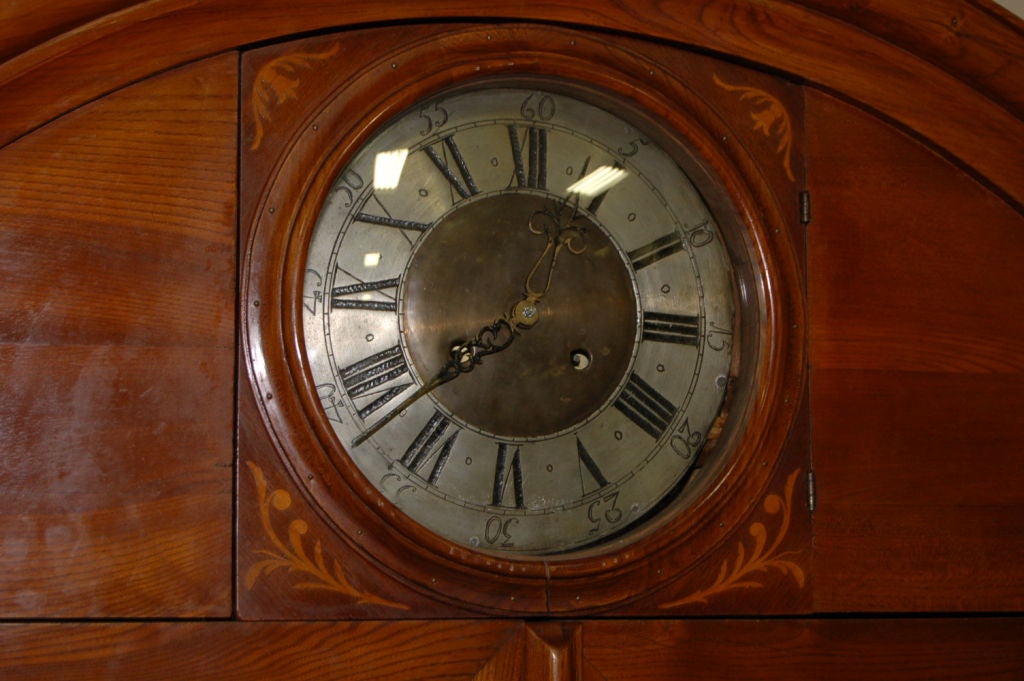 Neoclassical ON SALE Cabinet with Clock Biedermeier Elm  circa 1825