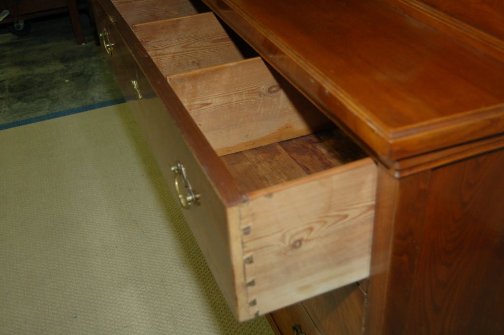 ON SALE Cabinet with Clock Biedermeier Elm  circa 1825 2