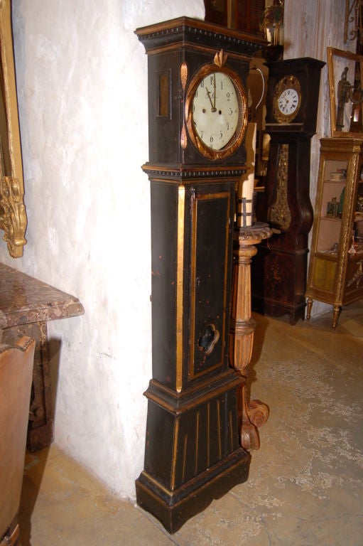 Important, circa 1790 Bornholm Longcase Clock Famous Maker Feliks Sonne In Excellent Condition In San Francisco, CA