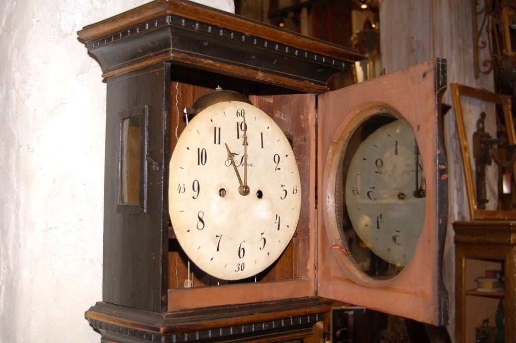 Important, circa 1790 Bornholm Longcase Clock Famous Maker Feliks Sonne 1