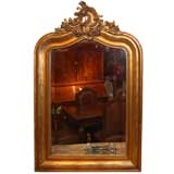 Antique Late 19th Century French Gold Dore Mirror