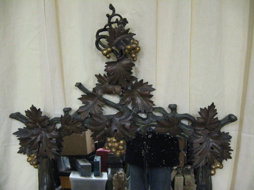 19th Century Carved Wood Mirror w/ grapes
34''W x 69''H