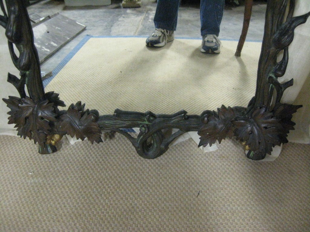 Baroque Mirror 19th Century Parcel Gilt With Grape Motif