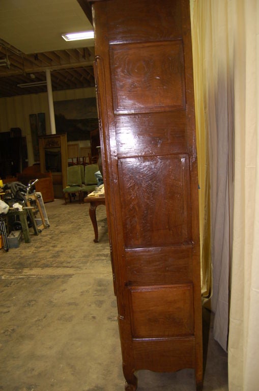 Louis XV Armoire  18th Century French Oak Cabinet with Drawers
