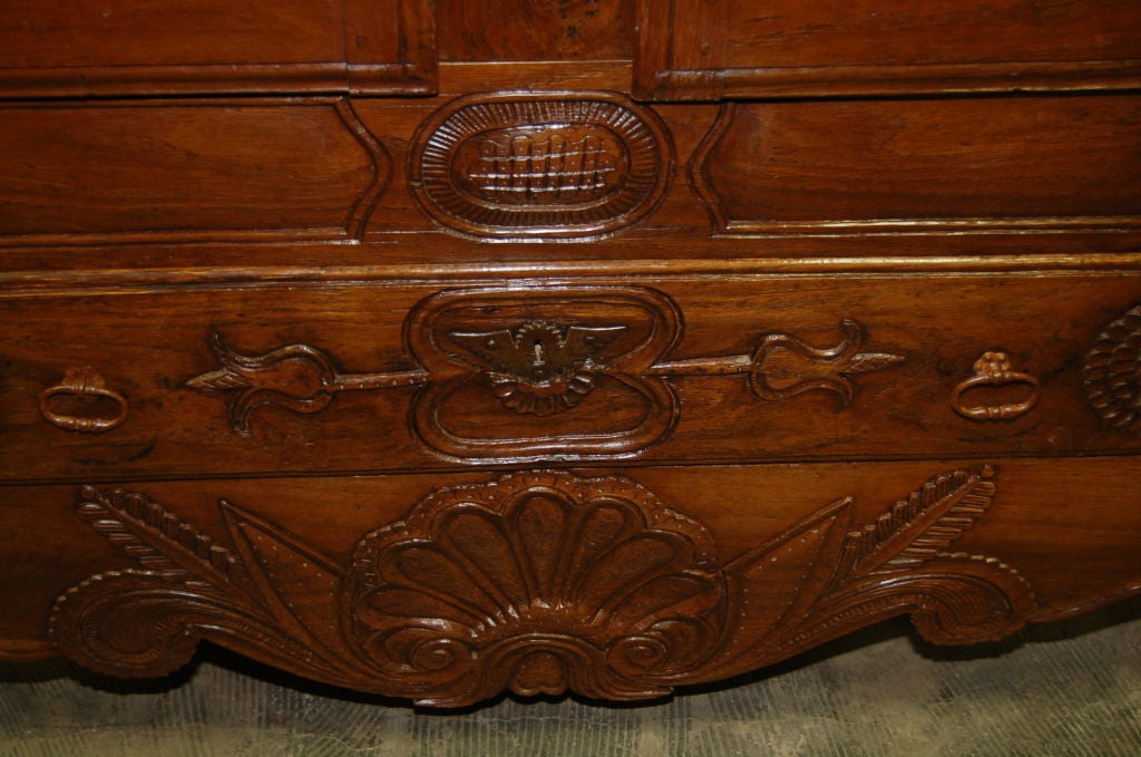 Armoire  18th Century French Oak Cabinet with Drawers 2