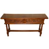 Early19th Century French Blond Oak Louis XIII Style Console