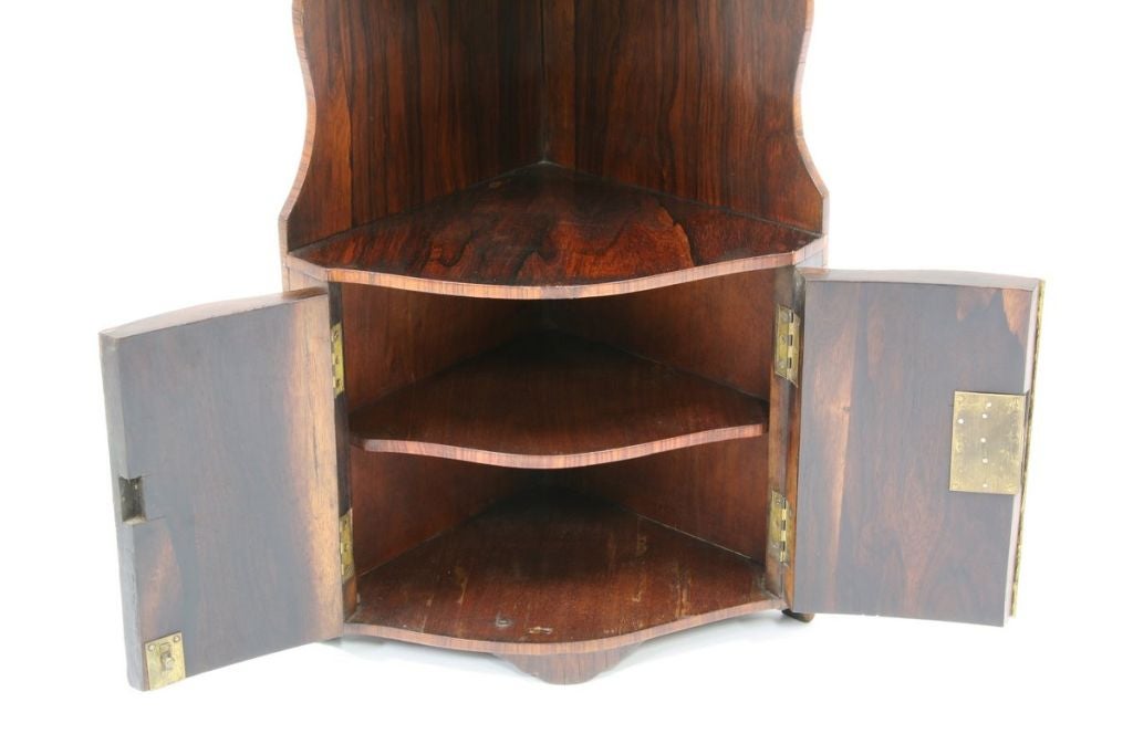 Wood ON SALE Corner Cabinet Empire 19th Century French Rosewood For Sale