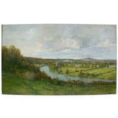 Antique Large-Scale Signed L. Wuhrer Painting Listed in Benezit Dictionary of Artists