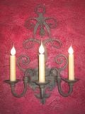 Reproduction Fleur De Lis 3-Arm Wall Sconce