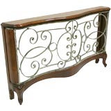 Early 19th Century French Wrought Iron Balcony Made into Console