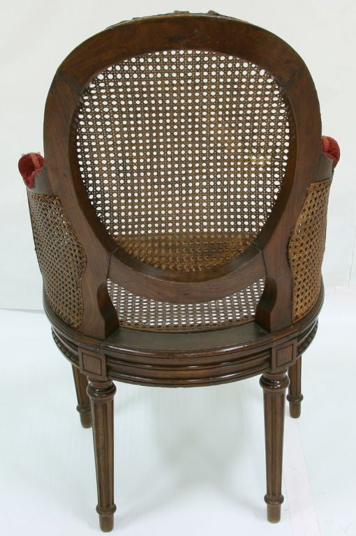 Arm Chair 19th Century French Caned Fauteuil In Good Condition In San Francisco, CA