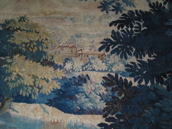 Tapestry Rare Scene With Rooster 18th Century French Aubusson  1