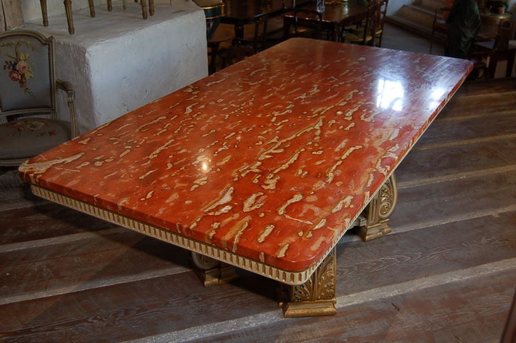 Table  19th Century Italian Marble Top  1