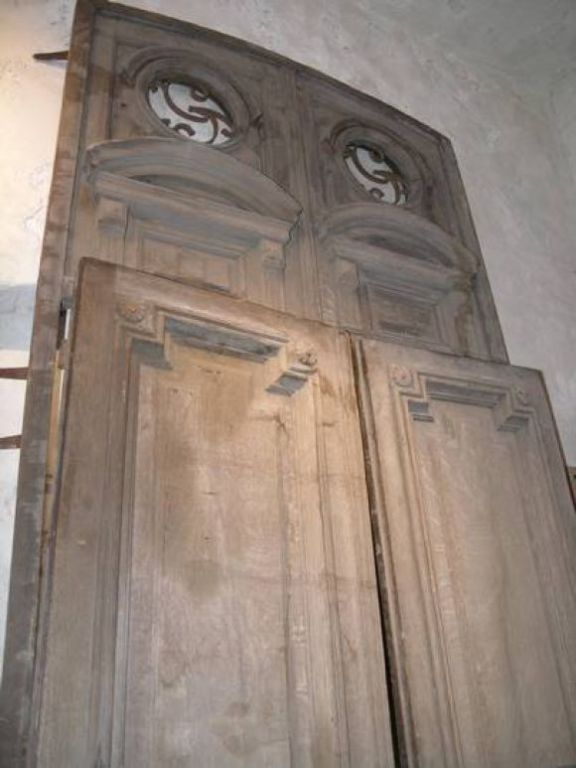 18th Century French Oak Parisian Entry Way Doors with Wrought Iron 1