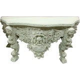 Grand Rococo Style 21st Century French Console Carved Wood