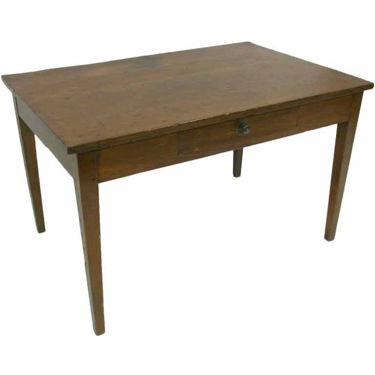19th Century Oak Farm Table with Drawer
39.5