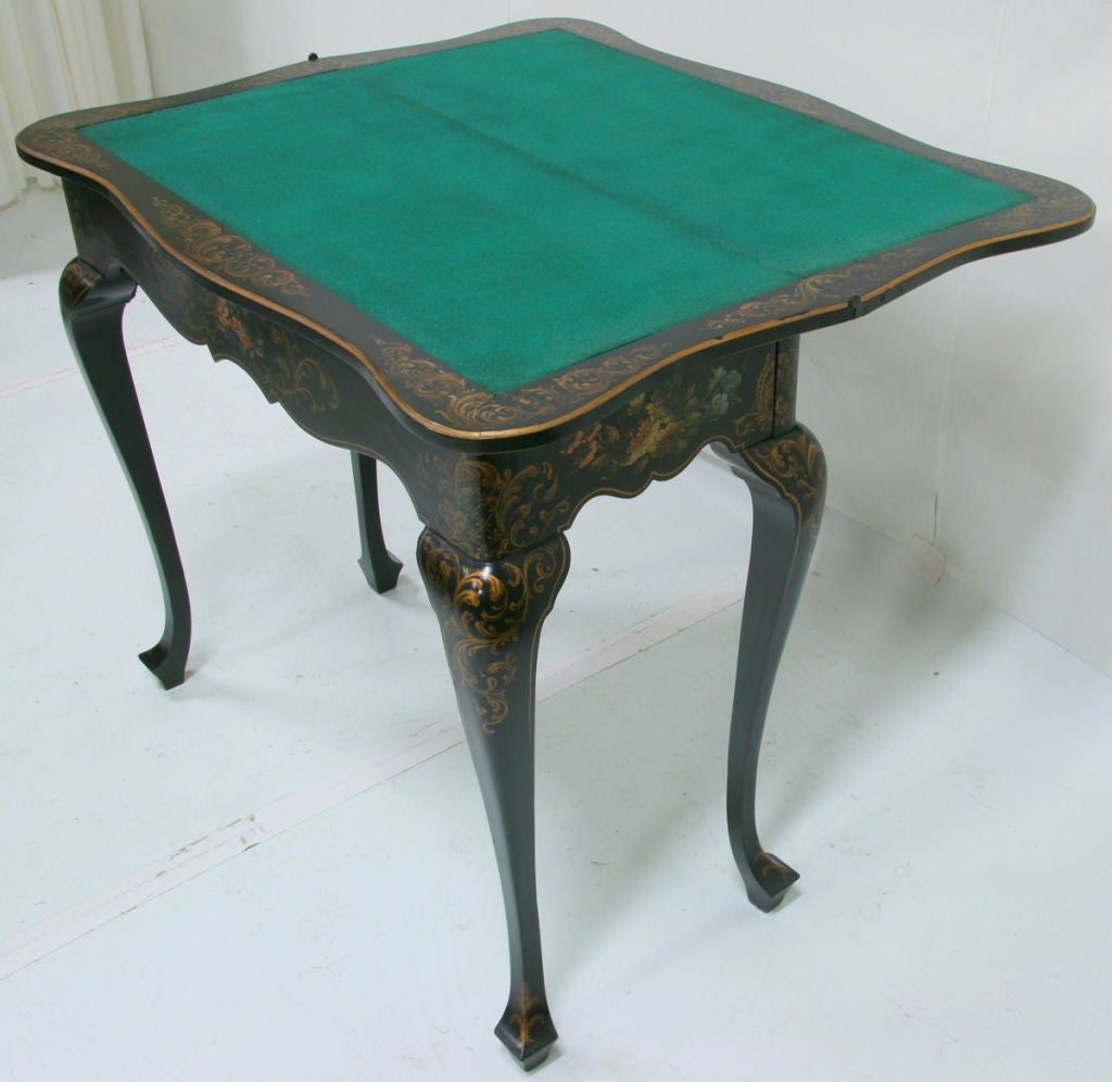 French Game Table 19th Century Napoleon III Painted