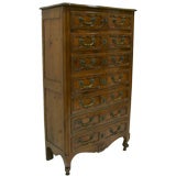 Mid 19th Century French Walnut Commode Galbe  (chest of drawers)