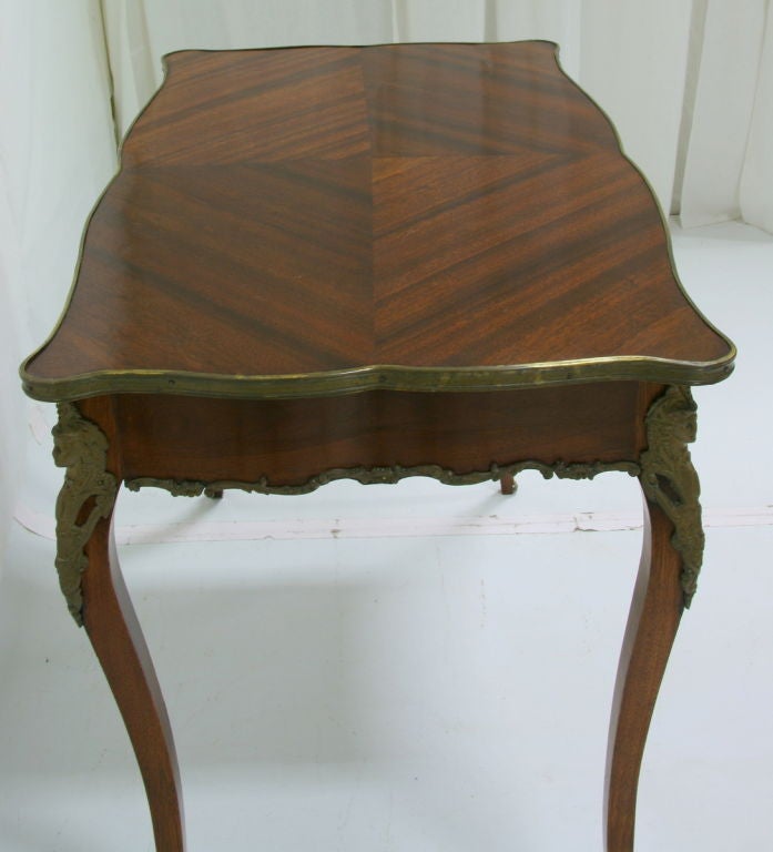 Table 19th Century Marquetry and Bronze  In Excellent Condition In San Francisco, CA