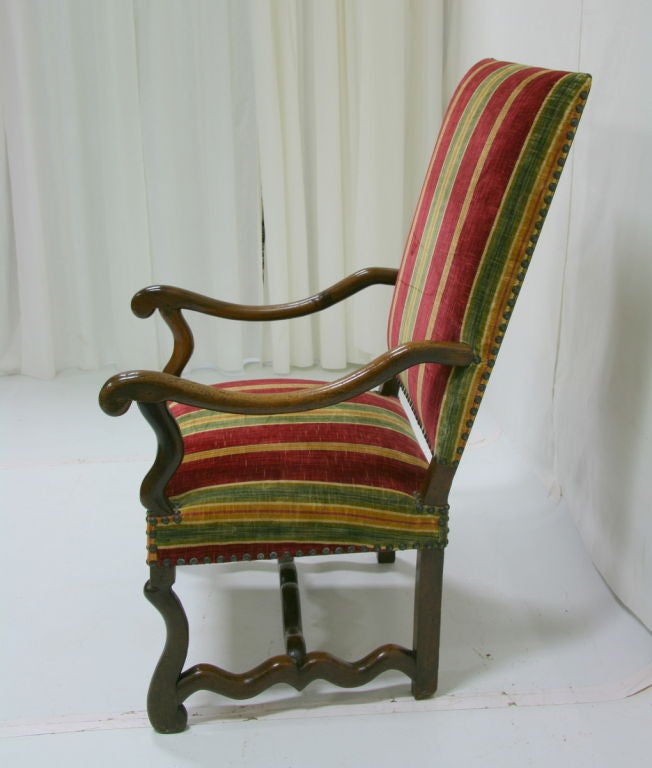 18th Century French Os De Mouton Arm Chair Louis XIII 
 45'' H X 26'' W X 32'' D