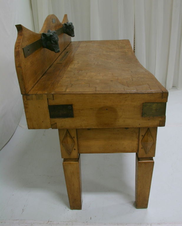 19th Century French Butcher Block Table 4