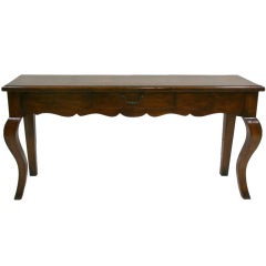 Custom Walnut  Late 20th Century Console Table